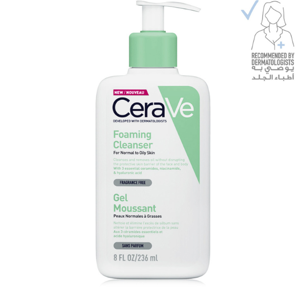 CeraVe Foaming Facial Cleanser for Normal to Oily Skin – Gentle Daily Face Wash

