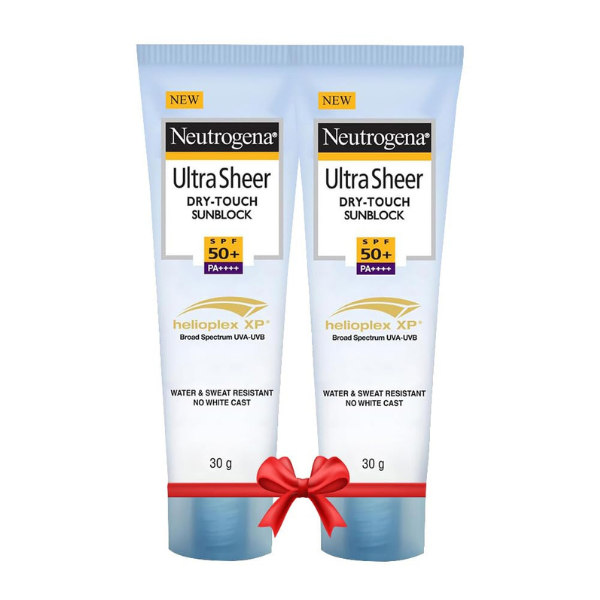 Neutrogena Ultra Sheer SPF 50 sunscreen tube