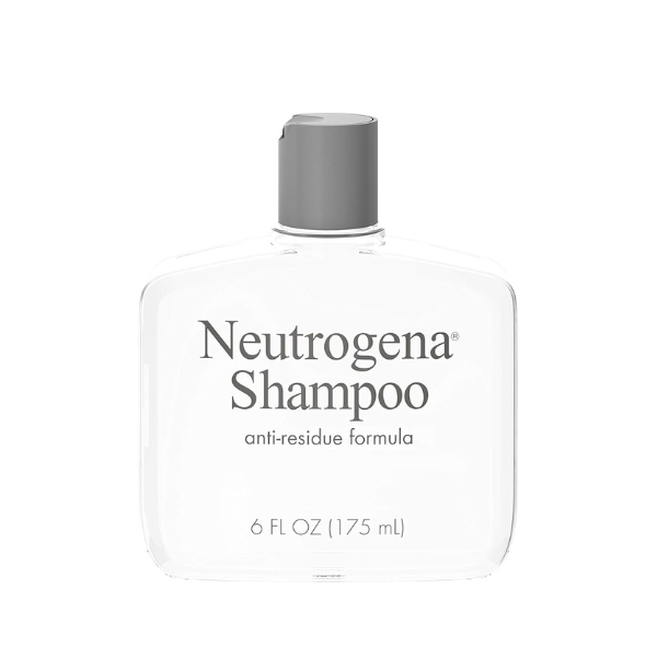Neutrogena Anti-Residue Shampoo bottle, effective for removing product buildup from hair and scalp.